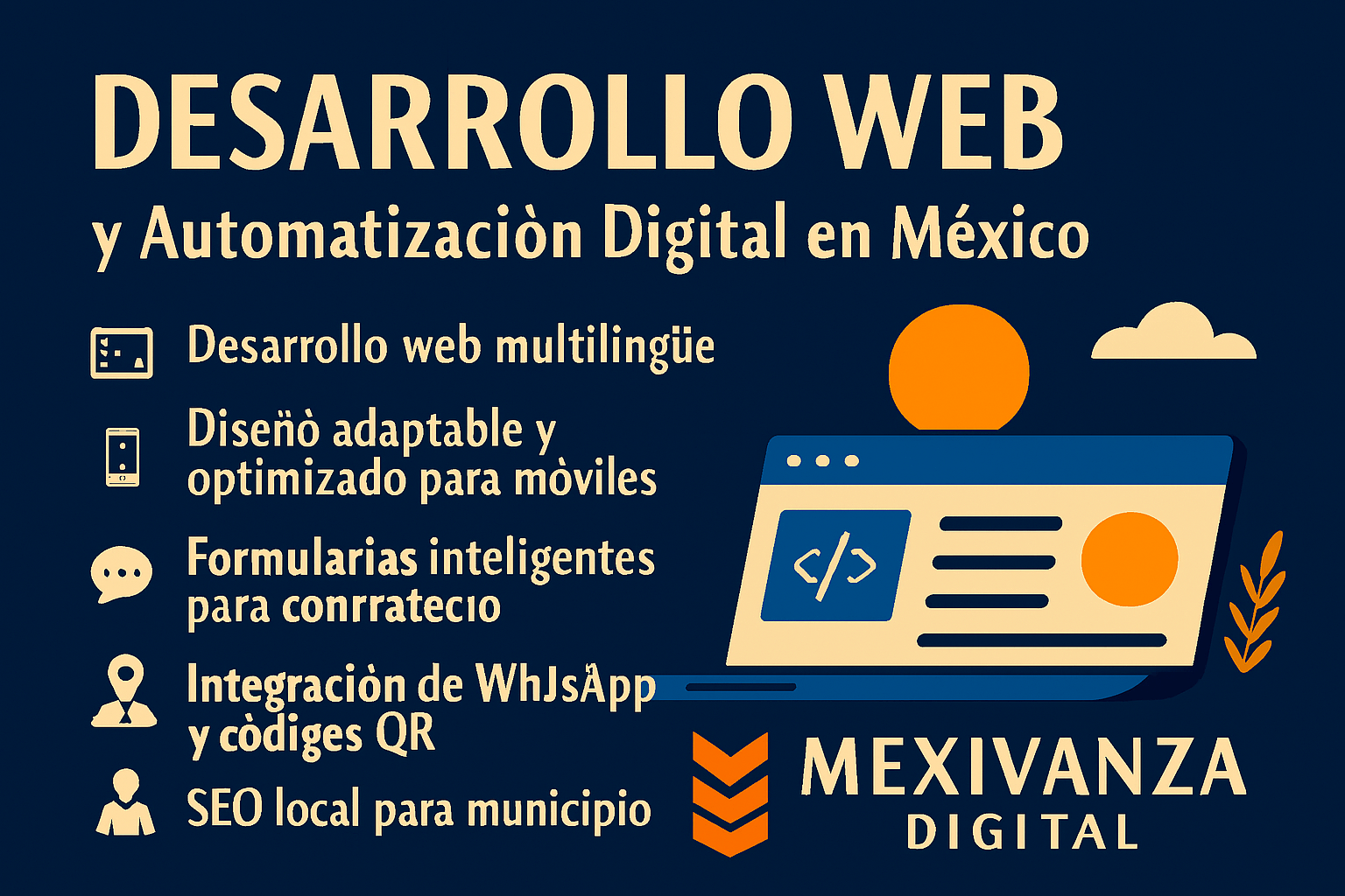 Servicios digitales en México: desarrollo web y automatización por Mexivanza
